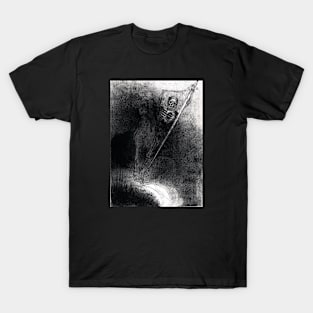 And His Name That Sat on Him Was Death (1899) by Odilon Redon T-Shirt